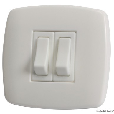 
Interrupteur Contemporary N. 2 blanc 
