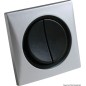 
Interrupteur double 10 A satiné nickel/noir 
