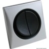 
Interrupteur double 10 A satiné nickel/noir 
