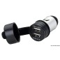 
Double USB avec capuchon étanche 
