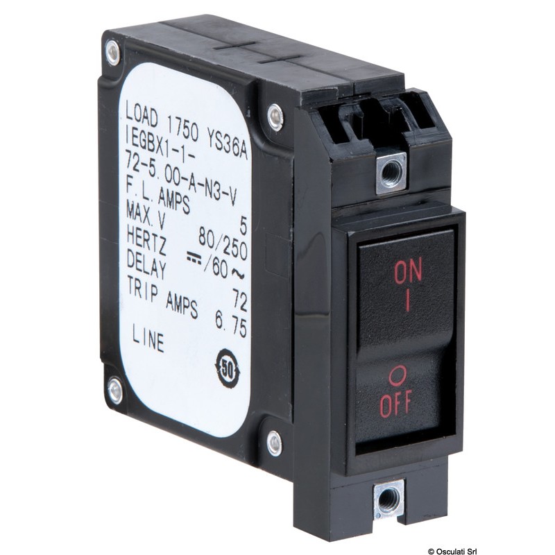 
Interrupteur bouton  ras montage vertical 20 A 
