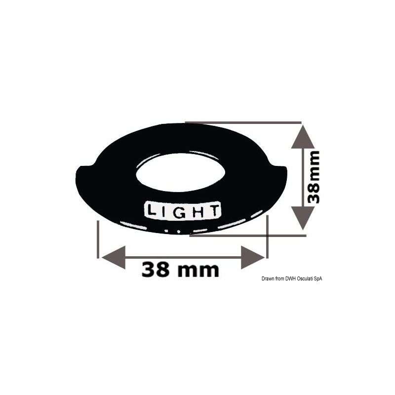 
Etiquette en aluminium Compass light 
