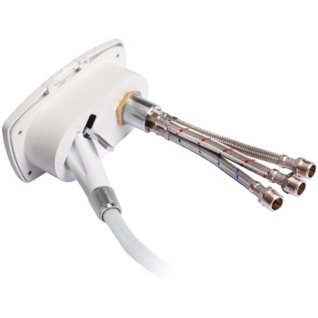 
Coffret douche New Edge chromé tuyau PVC 2,5 m 
