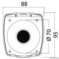 
Coffret douche New Edge porte sortie transv. 88x95 
