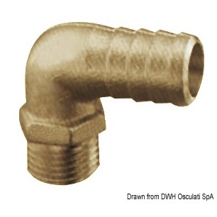 
Embout en laiton 90° 3/4" 20 mm 
