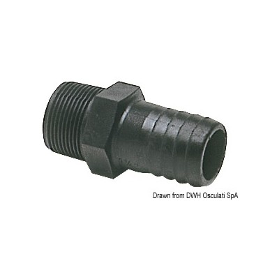 
Embout mâle polycarbonate noir 3/4" 
