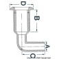
Passe-coque nylon 1" 25mm tête inox embout 90°  
