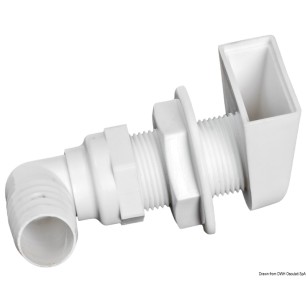 
Videur 90° plastique blanc 1" x 25 mm 
