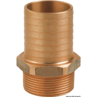 
Embout mâle en bronze GUIDI 1"1/2 x 38 mm 
