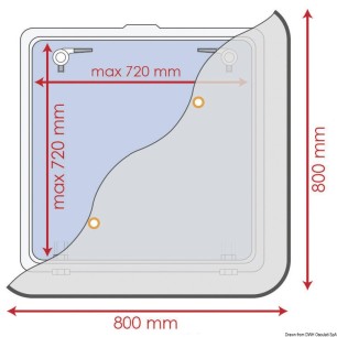 
Rideau occultant et moustiquaire 800 x 800 mm 
