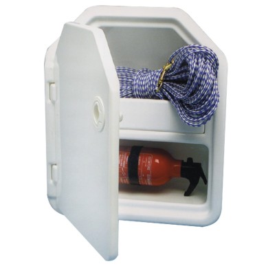 
Niche double p. extincteur ABS blanc 
