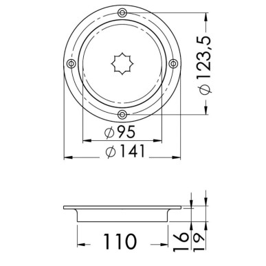 
Trappe d'inspection AISI 316 passage 95 mm 
