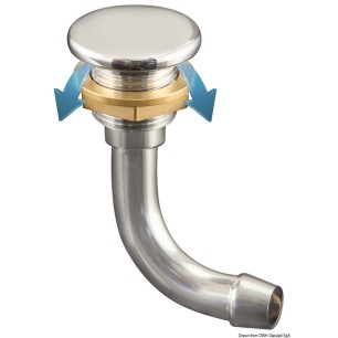 
Event carburant laiton chromé Full Flush 90° Ø16mm 
