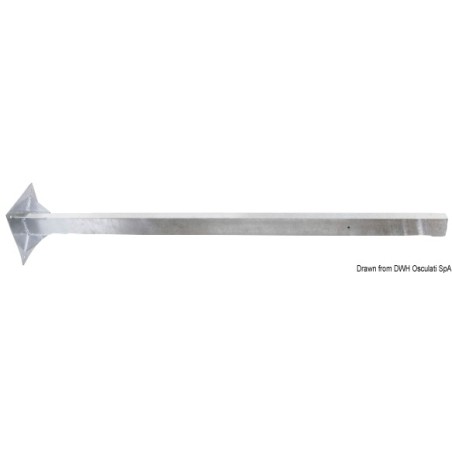 
Poteau en acier zingué hauteur 160 cm 
