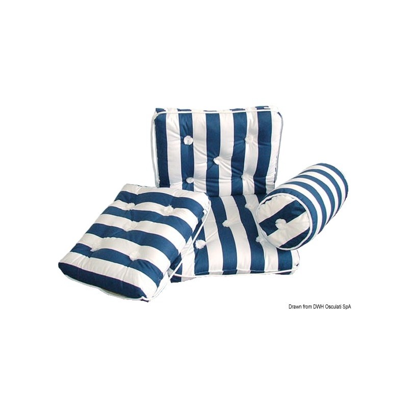 Coussin coton dossier bandes blanc/bleu 430x750 mm
Coussin coton dossier bandes blanc/bleu 430x750 mm