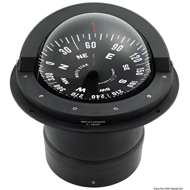 
Compas  encastrer RIVIERA 6" grand vitesse B6/W3  

