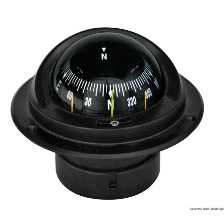
Compas compacte IDRA  encastrer rose noire front. 
