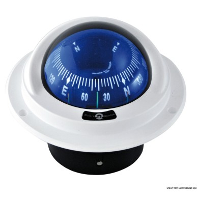
Compas compacte IDRA  encastrer rose bleue front. 
