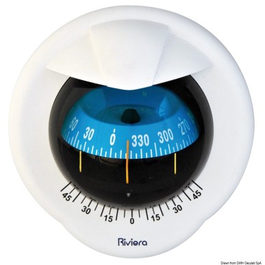 
Compas 3"RIVIERA Pegasus rose blanche/boîtier bleu 

