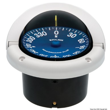 
Compas RITCHIE Supersport 3"3/4 blanc/bleu 
