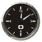 
Horloge au quartz noir/polie 
