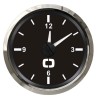 
Horloge au quartz noir/polie 
