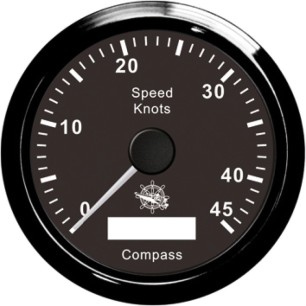 
Indicateur de vitesse avec compas GPS noir/noir 
