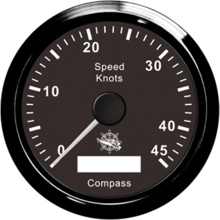 
Indicateur de vitesse avec compas GPS noir/noir 
