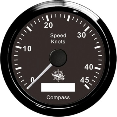 
Indicateur de vitesse avec compas GPS noir/noir 

