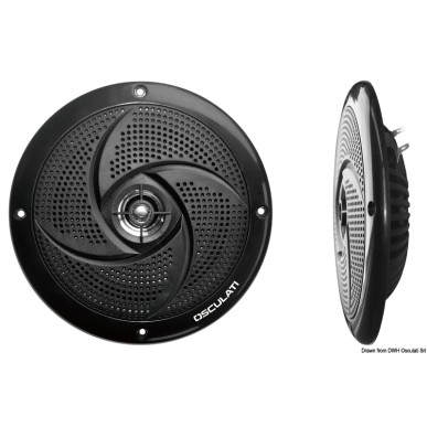 
Enceintes double cône ultra slim 6,5" - noir 
