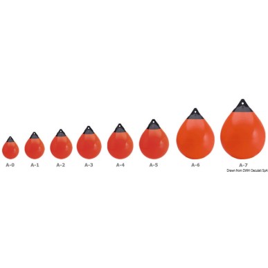 
Pare-battage et bouée Polyform A5 rouge/tête bleue 
