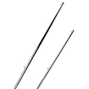 
Mât de pavillon inox poli miroir avec boule 610 mm 
