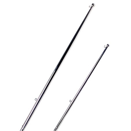 
Mât de pavillon inox poli miroir avec boule 610 mm 
