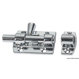 
Targette  obturateur laiton chromé moulé 90 mm 
