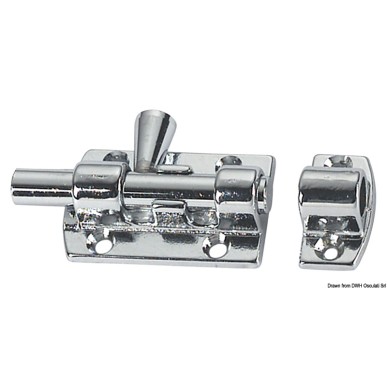 
Targette  obturateur laiton chromé moulé 90 mm 
