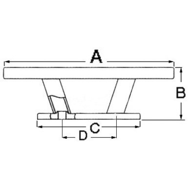 
Taquet Nordik AISI316 poli miroir 205 mm 
