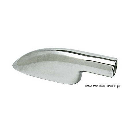 
Support main-courante terminal laiton chromé 22 mm 
