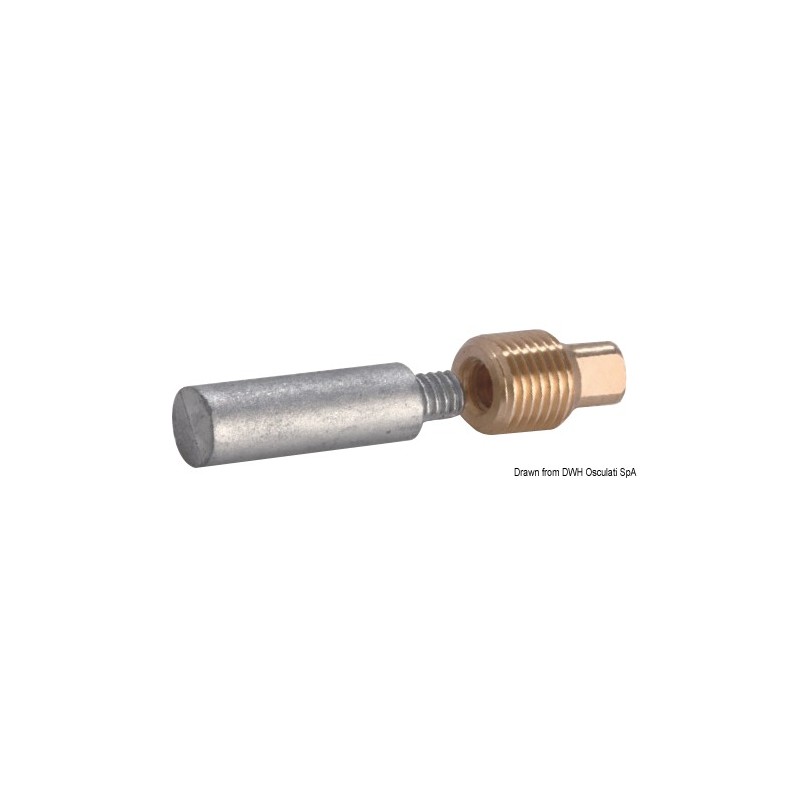 
Anode zinc+laiton exch. chaleur 1/2’’ BSPT 67x15 
