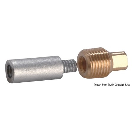 
Anode zinc+laiton exch. chaleur 1/2’’ BSPT 57x16 
