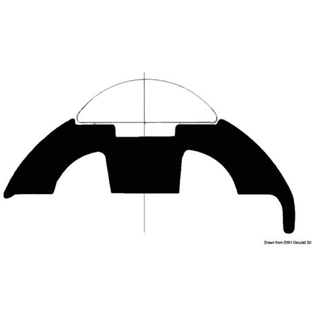 
Base x profilé PVC blanc 45 mm 

