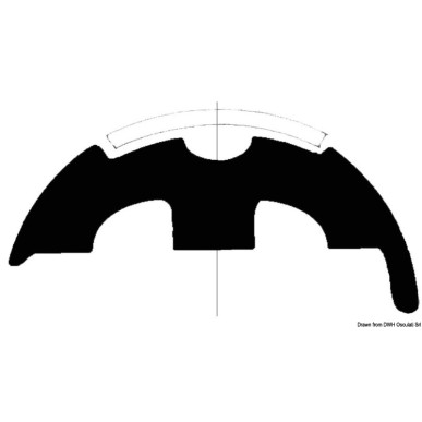 
Base x profilé PVC blanc 45 mm 
