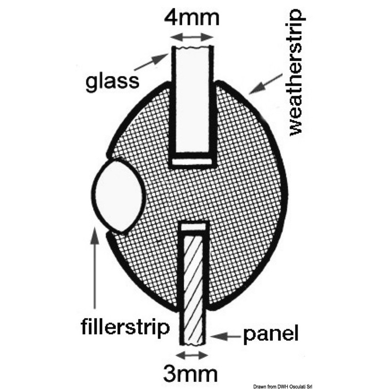 
Profilé en PVC noir pour fenêtres 26,5x20 mm 

