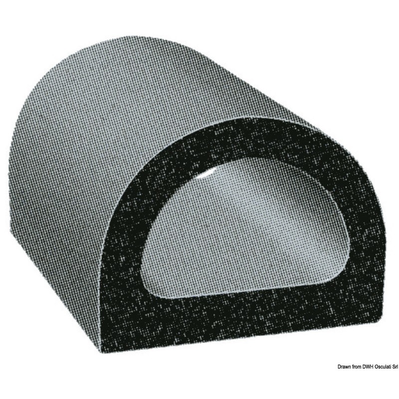 
Profilé adhésif en EPDM noir 17,5x16,9 mm 
