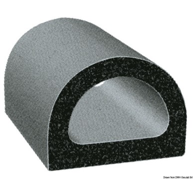 
Profilé adhésif en EPDM noir 17,5x16,9 mm 
