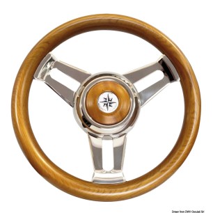 
Volant teak  branches inox Ø 350 mm 
