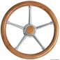 
Volant A polyuréthane souple teck/inox 350 mm 
