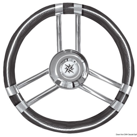 
Volant C carbon-look carbone/inox 350 mm 
