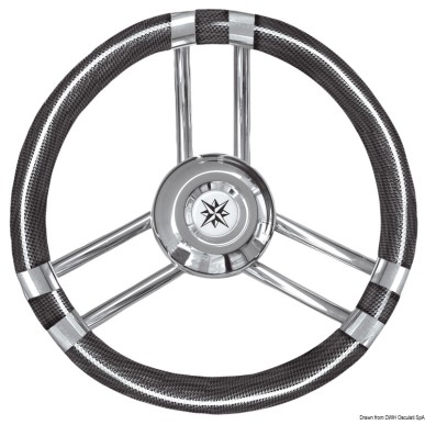 
Volant C carbon-look carbone/inox 350 mm 
