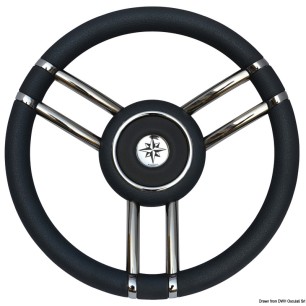 
Volant Apollo inox+polyuréthane Ø 350 mm noir 
