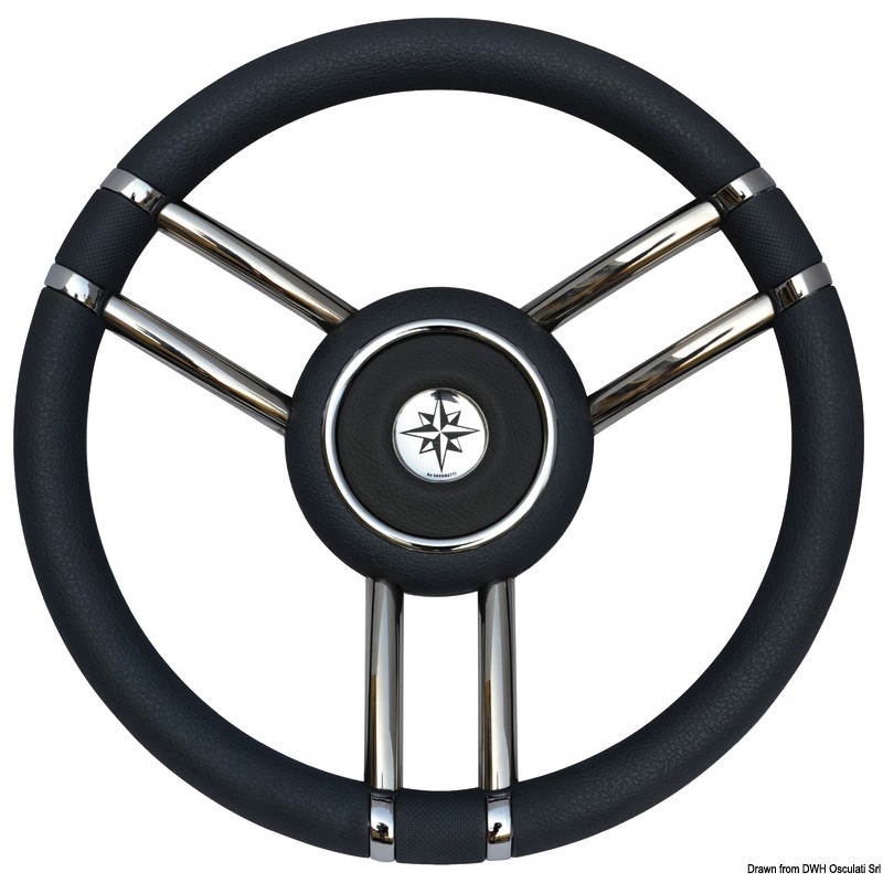 
Volant Apollo inox+polyuréthane Ø 350 mm noir 
